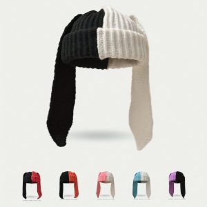 1pc Women's Large Size Rabbit Ear Hat with Long Ears